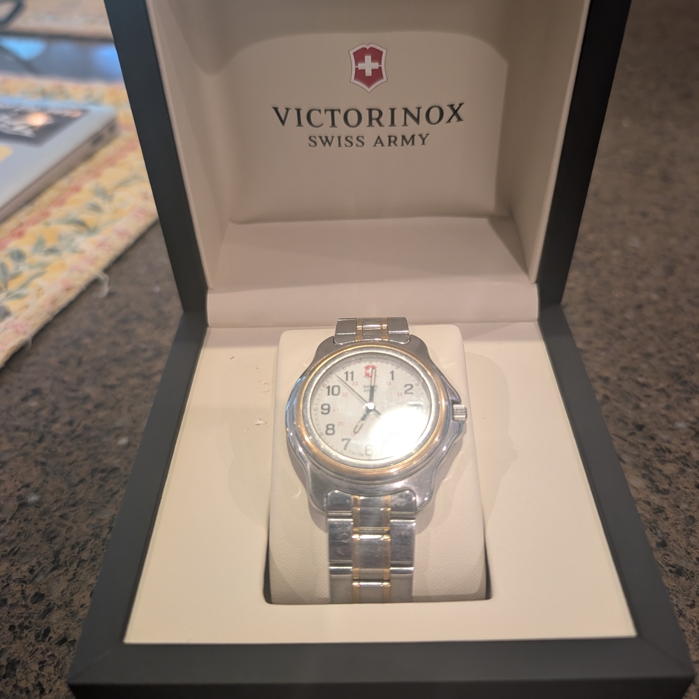 Victorinox Silver and Gold Men's Watch